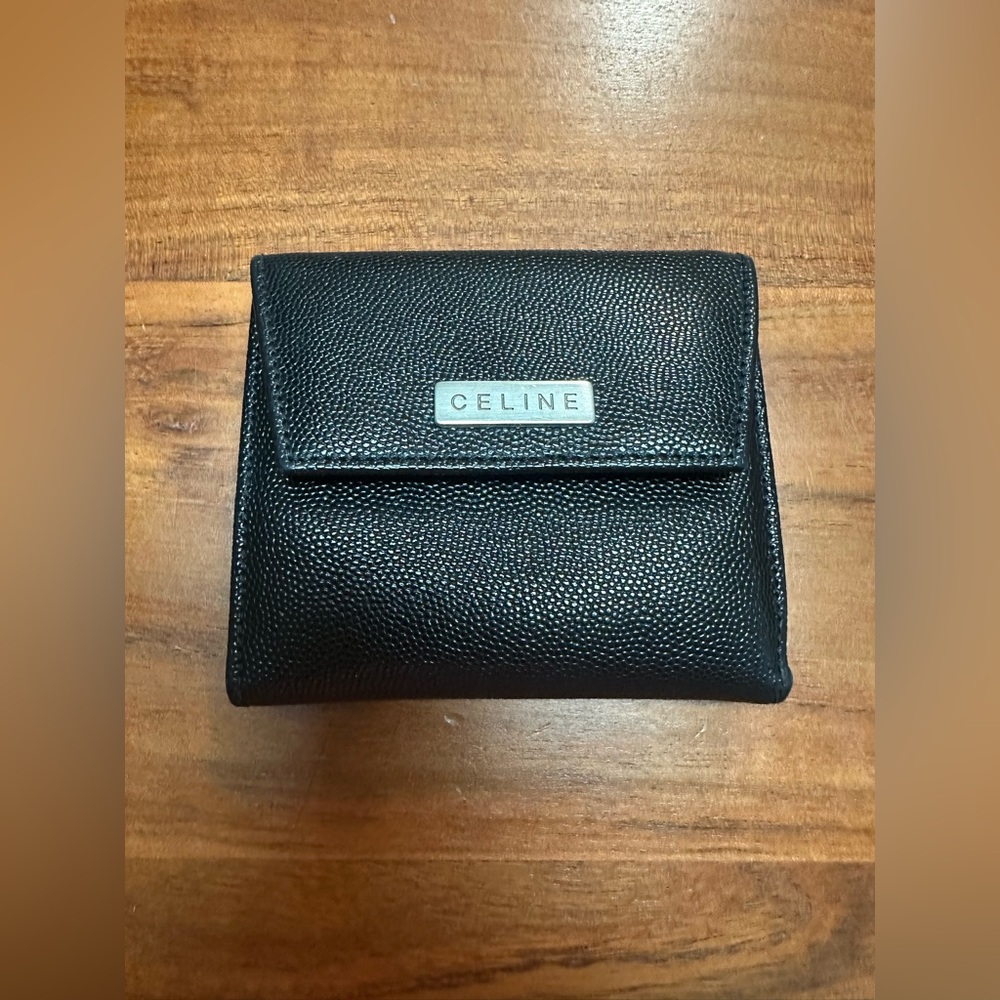 Celine Textured Black Wallet